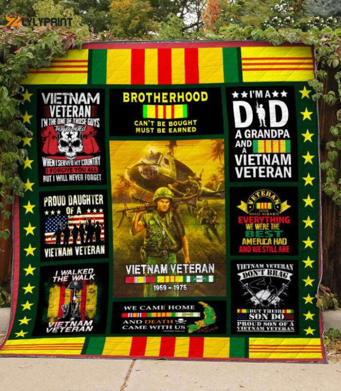Veteran Personalized Customized Quilt Blanket