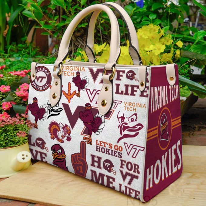Virginia Tech Leather Handbag Gift For Women