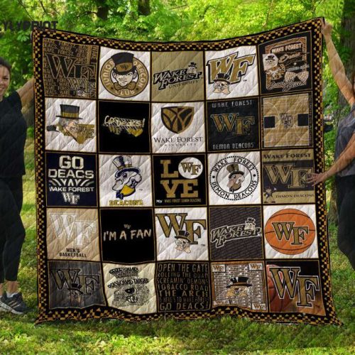 Wake Demon Deacons 3D Customized Quilt Blanket