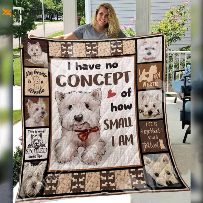 Westie Dog A Awesome 3D Customized Quilt