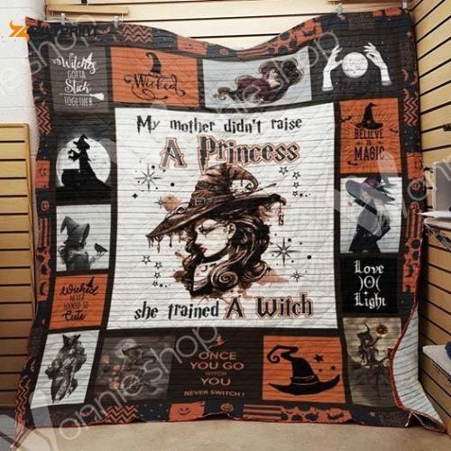 Wicca Trained A Witch Awesome 3D Customized Quilt