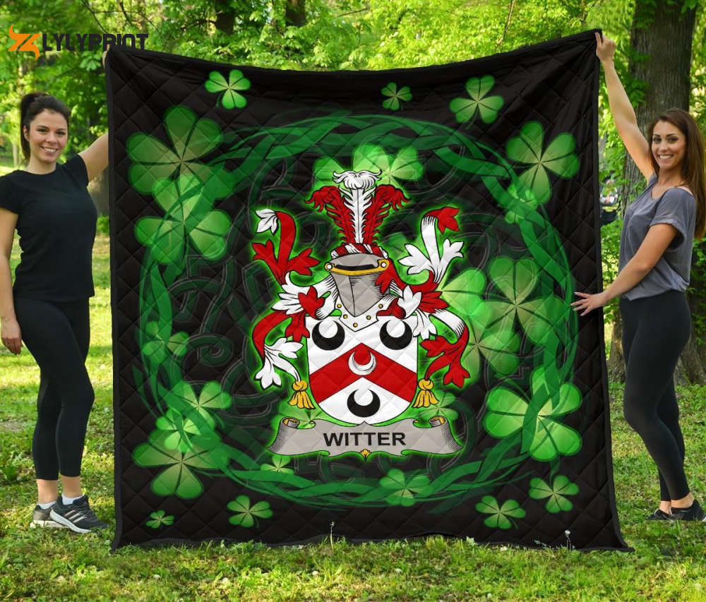 Witter Ireland Irish Celtic Shamrock Knot Circle 3D Customized Quilt Witter Ireland Irish Celtic Shamrock Knot Circle 3D Customized Quilt