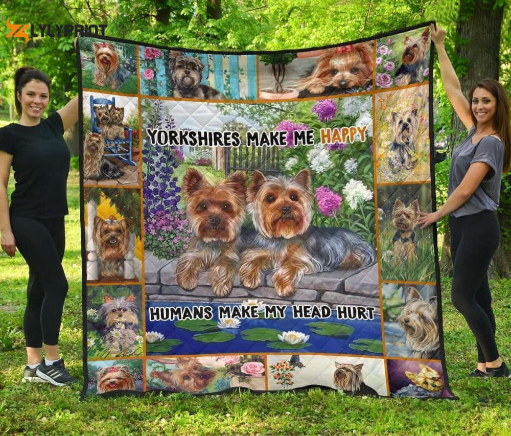 Yorkshire Terrier Can Be Your Candy Lover 3D Customized Quilt Yorkshire Terrier Can Be Your Candy Lover 3D Customized Quilt