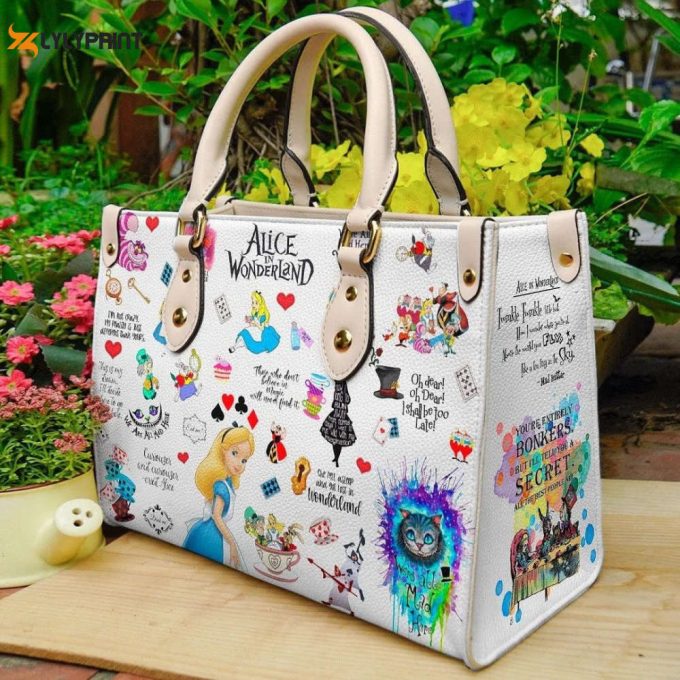 Alice In Wonderland 1 Leather Handbag