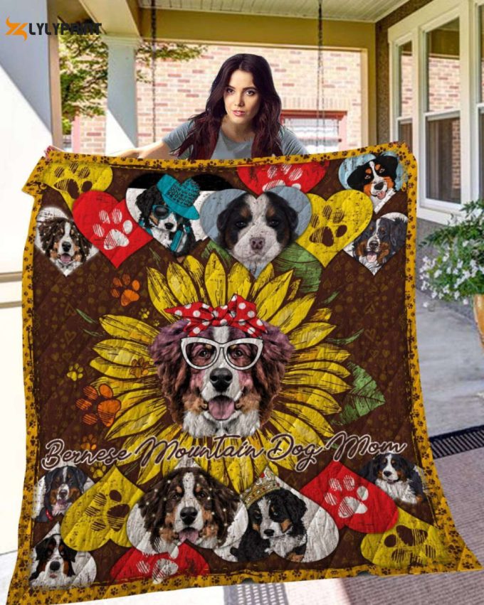 Bernese Mountain Dog 3D Customized Quilt