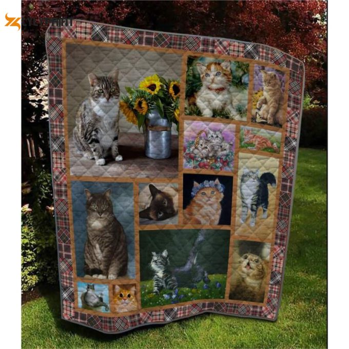 Cat Oil Paint Picture 3D Customized Quilt