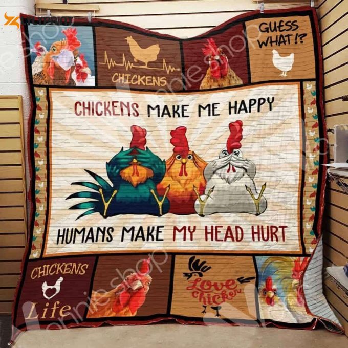 Chicken KAwesome 3D Customized Quilt