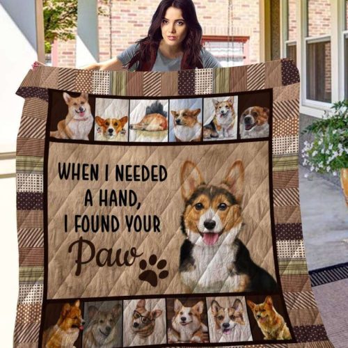 Corgi Paw Awesome 3D Customized Quilt