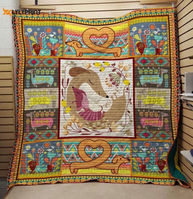 Dachshund 3D Customized Quilt
