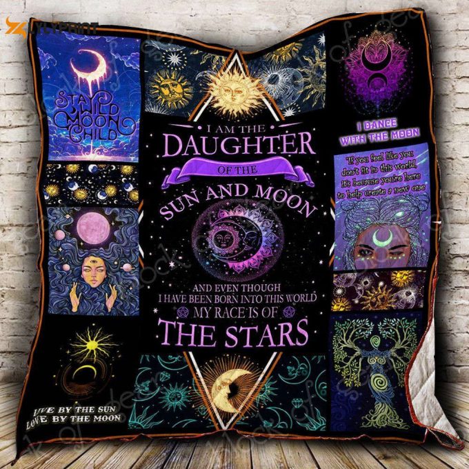 Daughter Of Sun And Moon 3D Customized Quilt