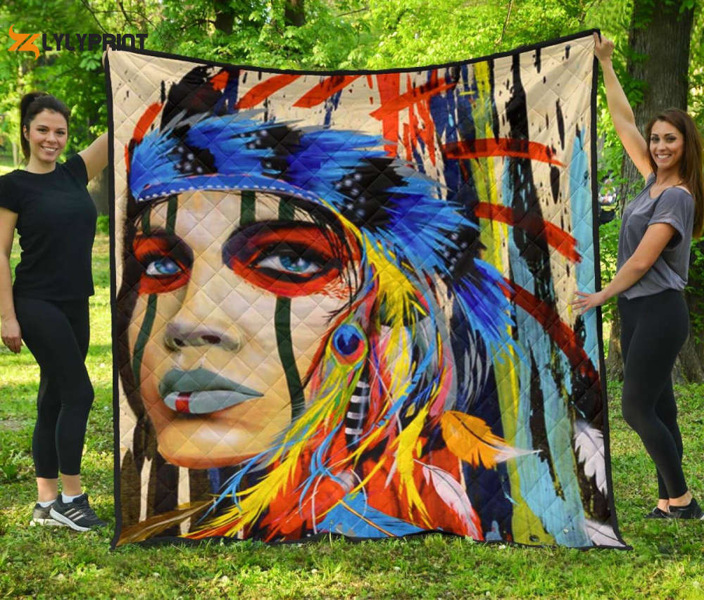 Hippie Girl Native Premium 3D Customized Quilt Hippie Girl Native Premium 3D Customized Quilt