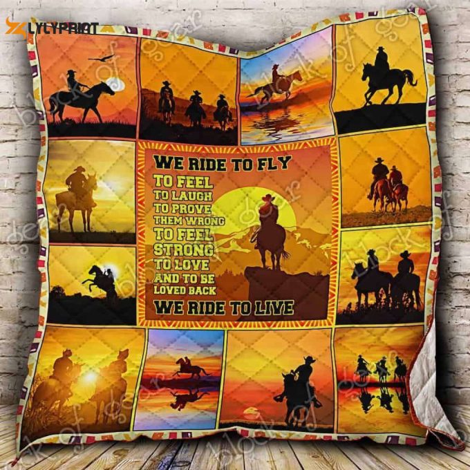 Horseback Riding 3D Customized Quilt