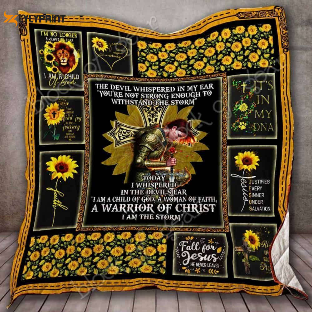 I Am A Warrior Of Christ 3D Customized Quilt I Am A Warrior Of Christ 3D Customized Quilt