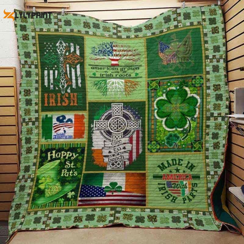 Irish St Patrick Day 3D Customized Quilt Irish St Patrick Day 3D Customized Quilt