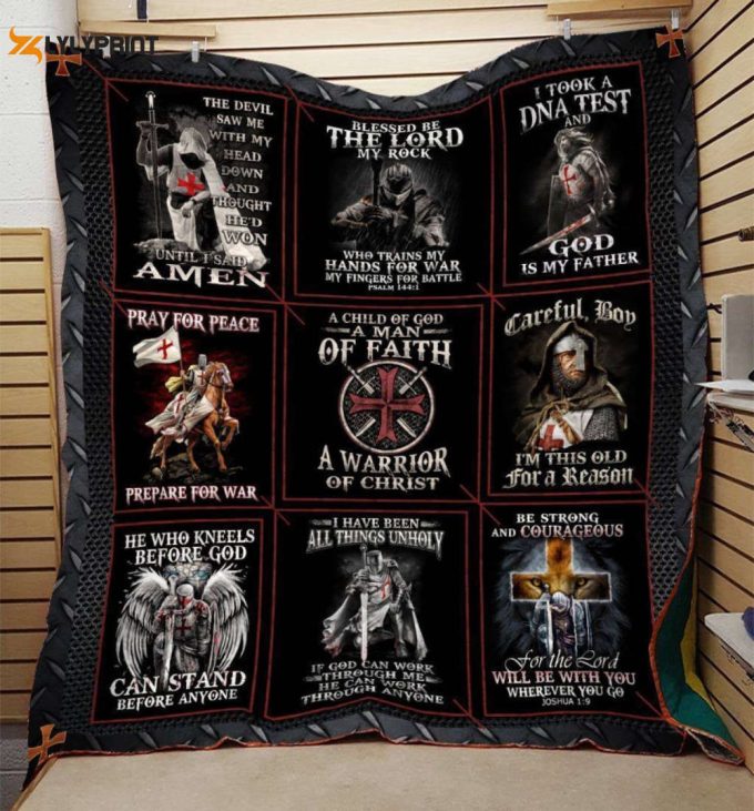 Knight Templar 3D Customized Quilt