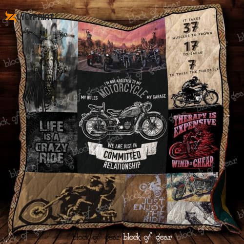 Life Is A Crazy Ride Motorcycle 3D Customized Quilt