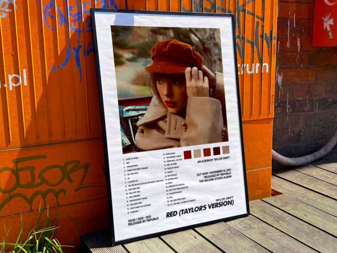 Taylor Swift “Red Taylors Version” Album Cover Poster for Home Room Decor #2