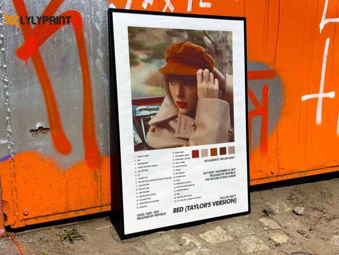 Taylor Swift “Red Taylors Version” Album Cover Poster for Home Room Decor #2