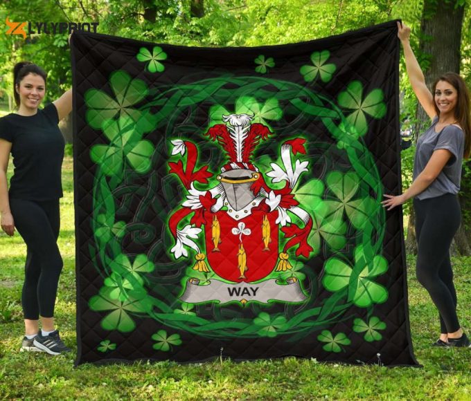 Way Ireland Irish Celtic Shamrock Knot Circle 3D Customized Quilt