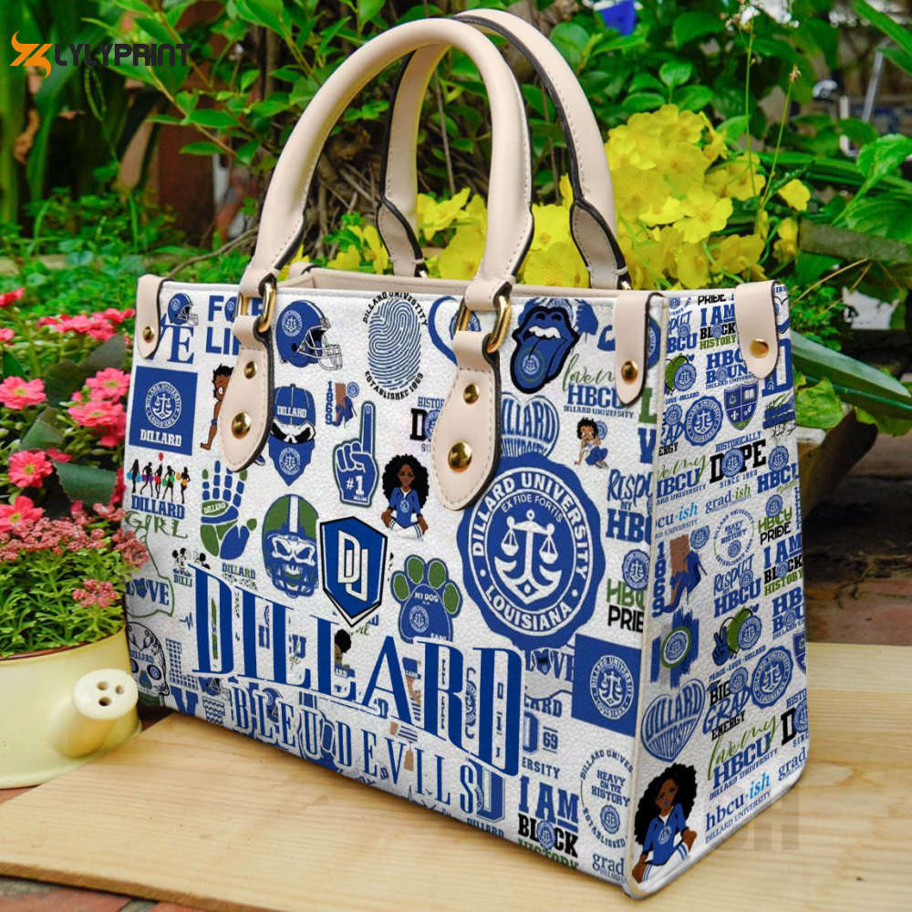 Dillard University Bleu Devils 1 Leather Handbag Dillard University Bleu Devils 1 Leather Handbag