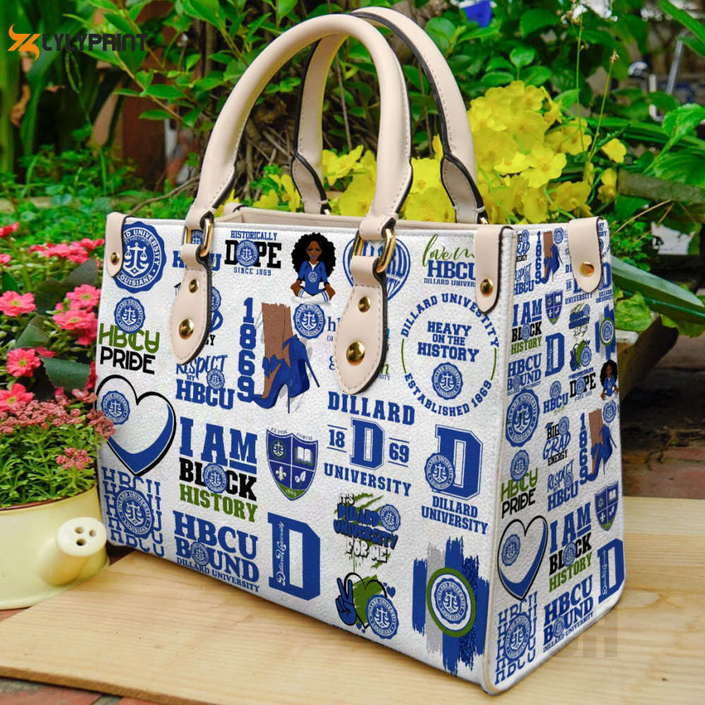 Dillard University Bleu Devils 2 Leather Handbag Dillard University Bleu Devils 2 Leather Handbag