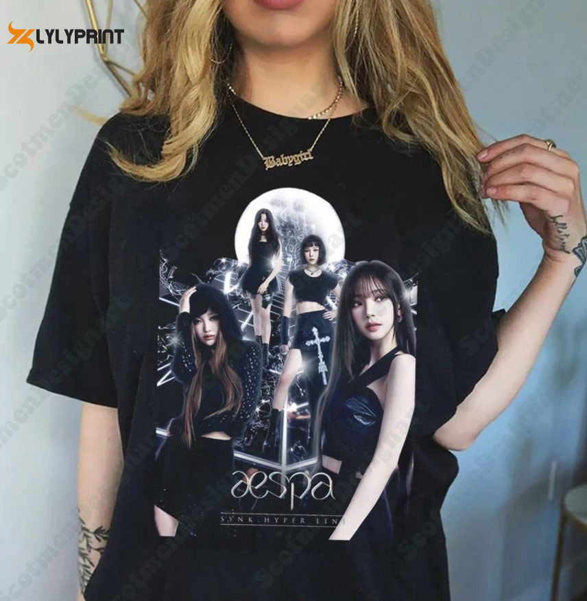 Aespa Tshirt, Aespa New Album My World Shirt, Synk: Hyper Line Tour, Aespa World Tour 2023 Tshirt Aespa Tshirt, Aespa New Album My World Shirt, Synk: Hyper Line Tour, Aespa World Tour 2023 Tshirt