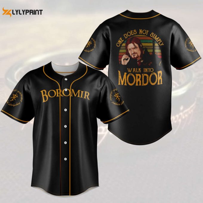 Boromir One Does Not Simply Walk Into Mordor Meme All Over Print Unisex Baseball Jersey