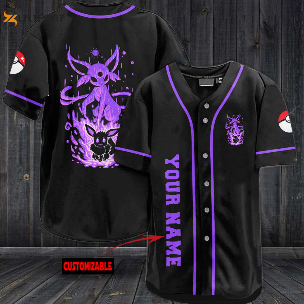 Personalized Espeon Baseball Jersey Personalized Espeon Baseball Jersey