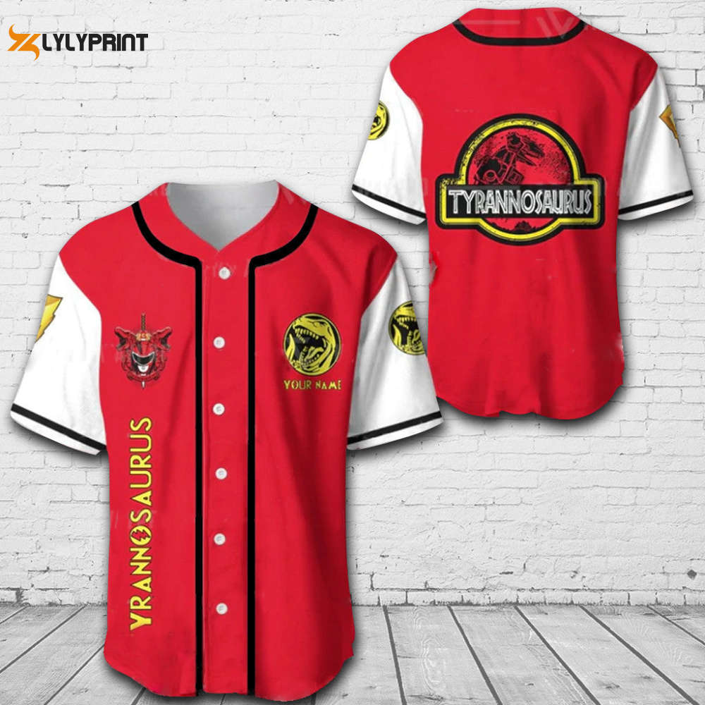 Personalized Tyrannosaurous All Over Print Unisex Baseball Jersey Personalized Tyrannosaurous All Over Print Unisex Baseball Jersey