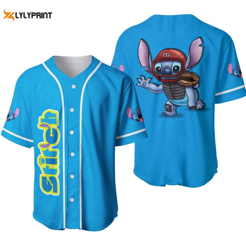 Stitch The Catcher All Over Print Baseball Jersey Stitch The Catcher All Over Print Baseball Jersey