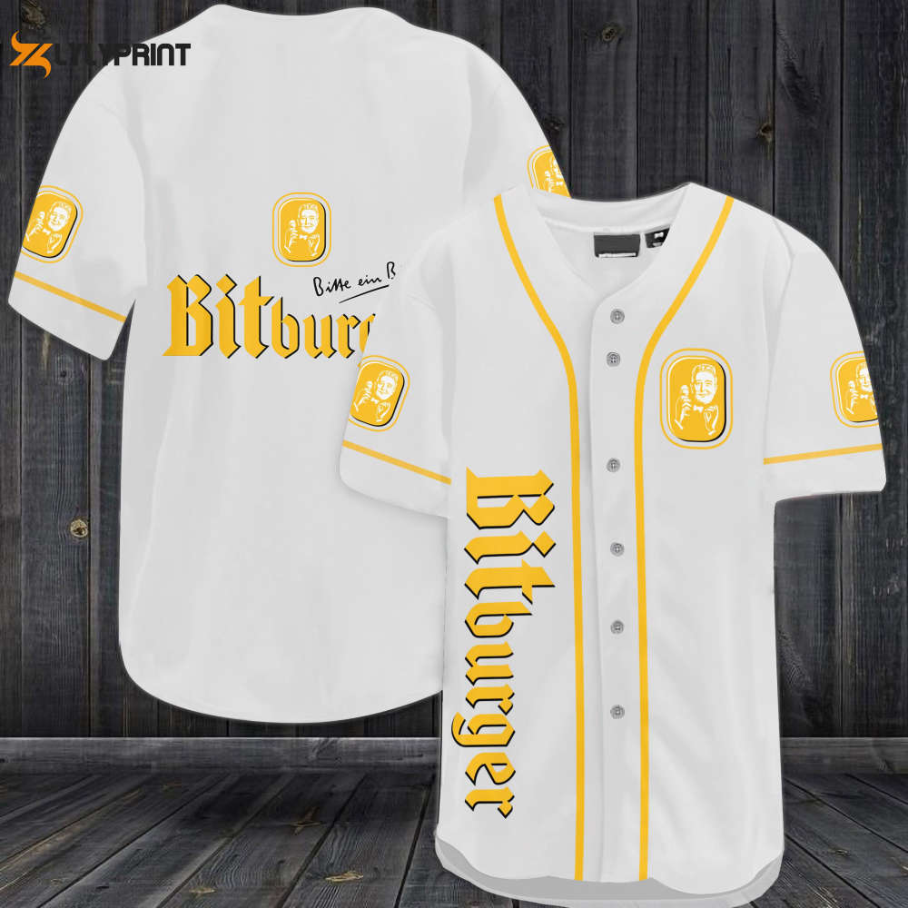 Bitburger Beer Baseball Jersey Bitburger Beer Baseball Jersey