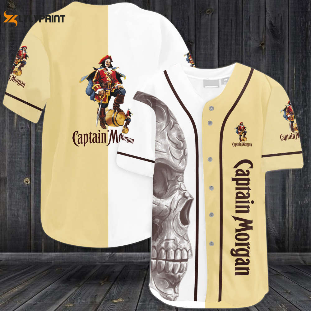 Captain Morgan Skull Baseball Jersey – Gift for Men Women Captain Morgan Skull Baseball Jersey – Gift for Men Women