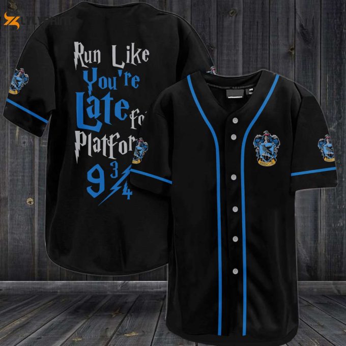 Harry Potter Run Like You’Re Late For Platform 9 3/4 Ravenclaw Baseball Jersey