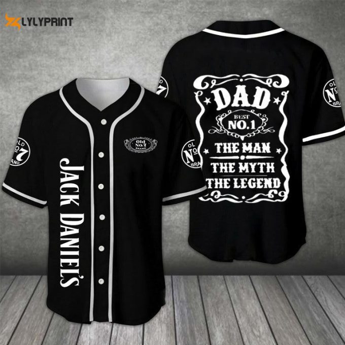 JD Dad The Man The Myth The Legend All Over Print Unisex Baseball Jersey