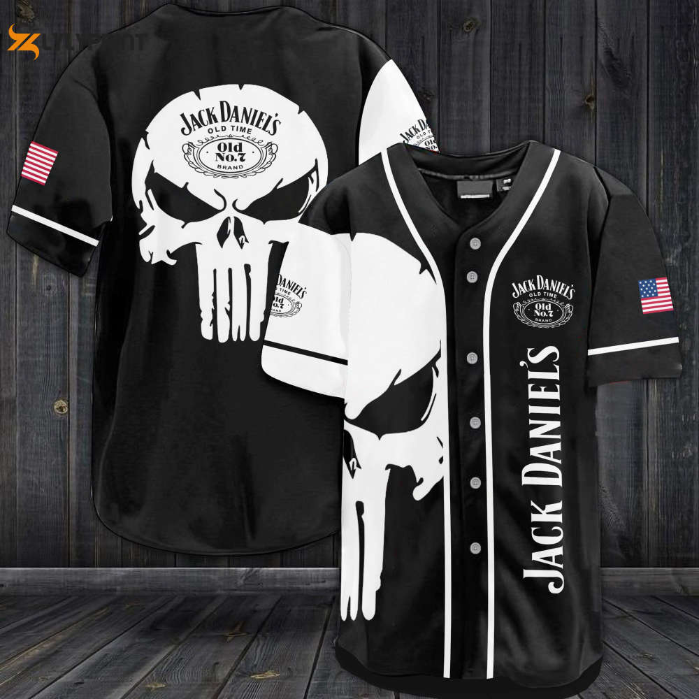 JD Old Time Skull Pattern All Over Print 3D Unisex Baseball Jersey JD Old Time Skull Pattern All Over Print 3D Unisex Baseball Jersey