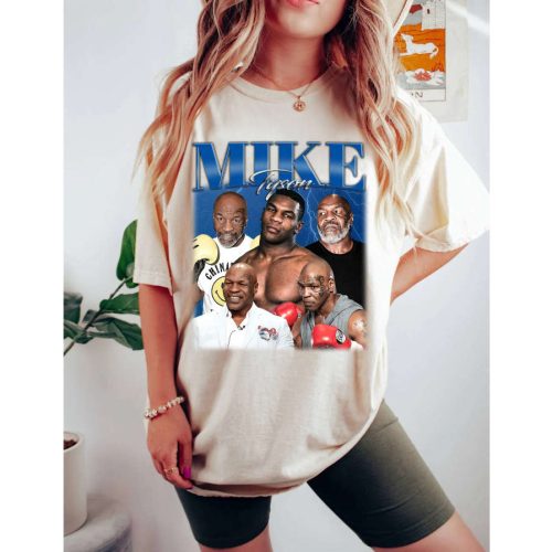 Mike Tyson T-Shirt: Sports Gift for College Casual Style Adult Tees & Sweaters