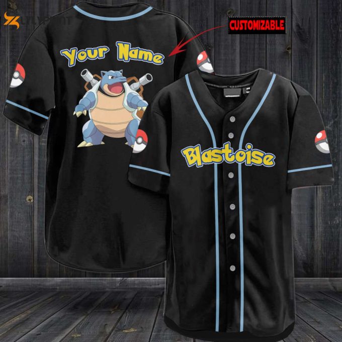 Personalized Blastoise Baseball Jersey