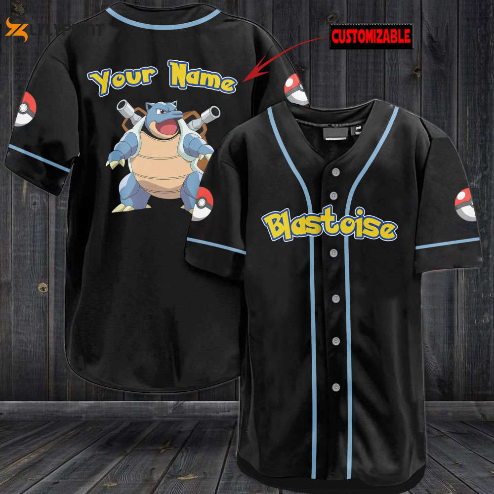 Personalized Blastoise Baseball Jersey Personalized Blastoise Baseball Jersey