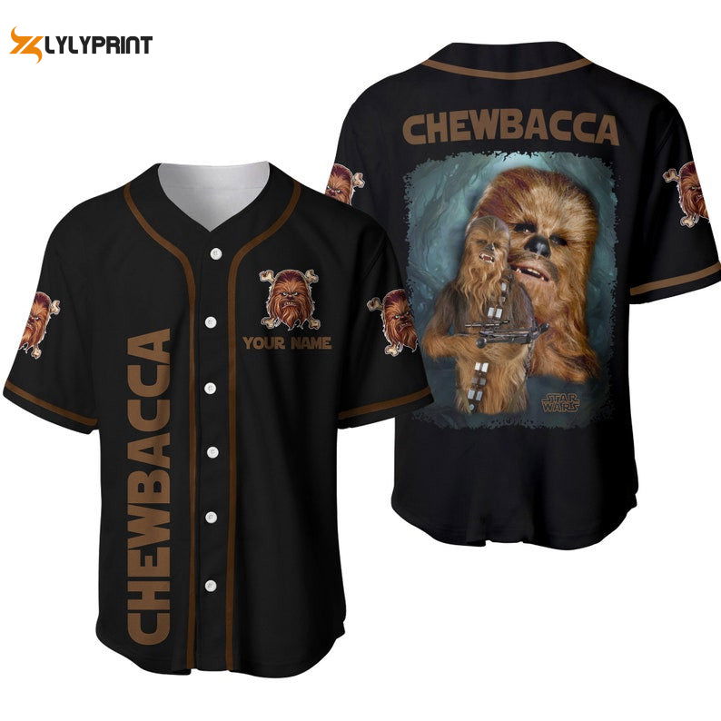 Personalized Chewbacca Chewie Star Wars All Over Print Baseball Jersey Personalized Chewbacca Chewie Star Wars All Over Print Baseball Jersey