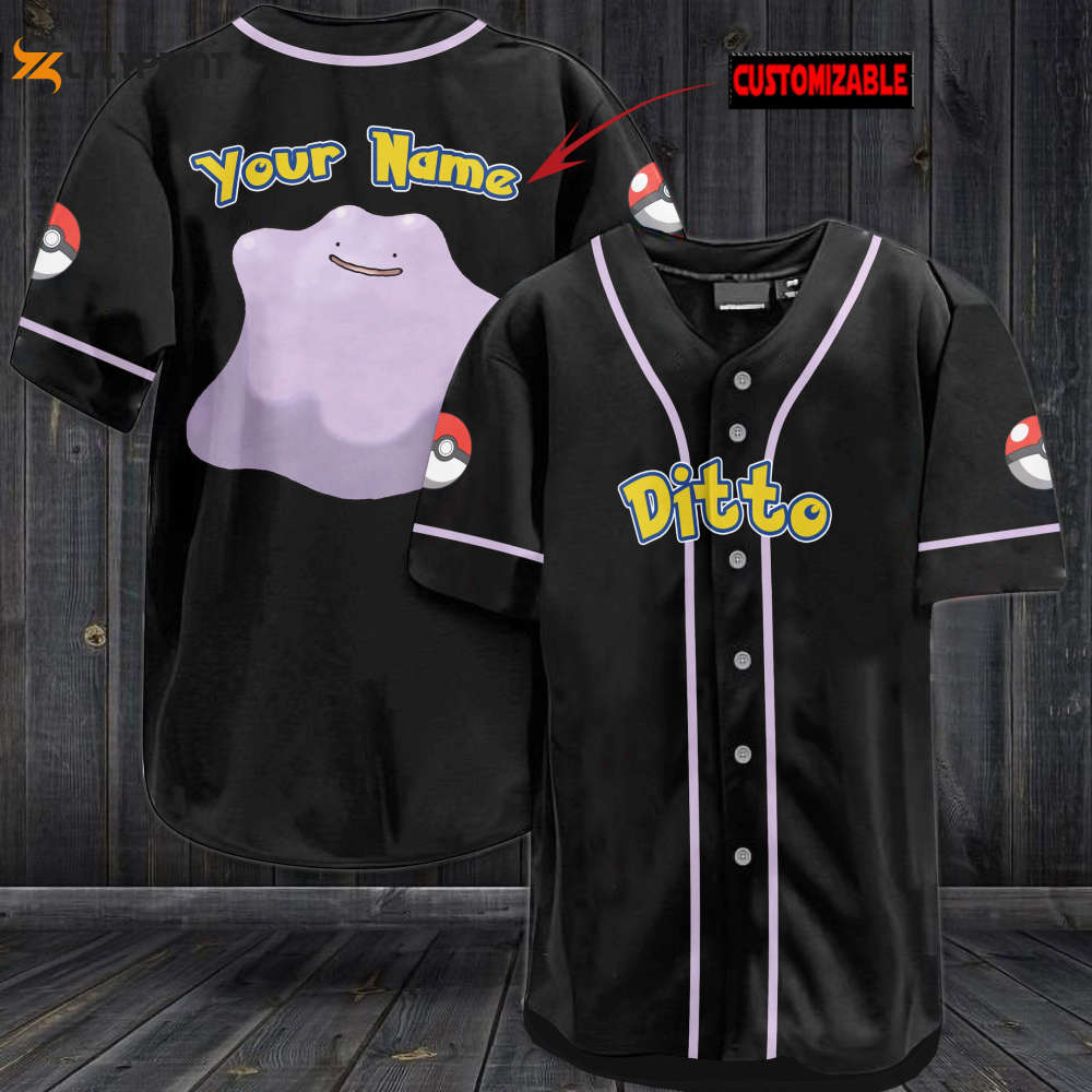Personalized Ditto Baseball Jersey Personalized Ditto Baseball Jersey