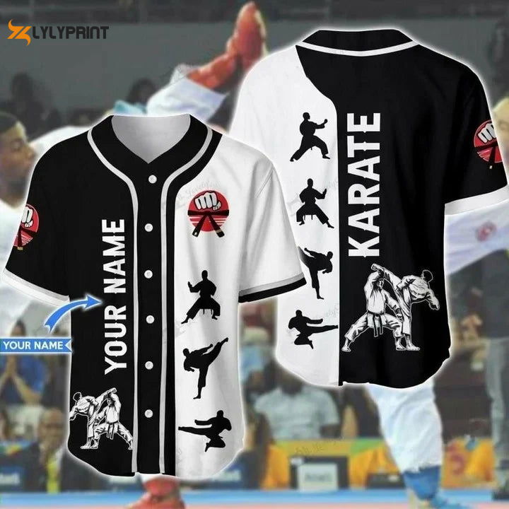 Personalized Karate All Over Print Unisex Baseball Jersey – Gift for Men Women Personalized Karate All Over Print Unisex Baseball Jersey – Gift for Men Women