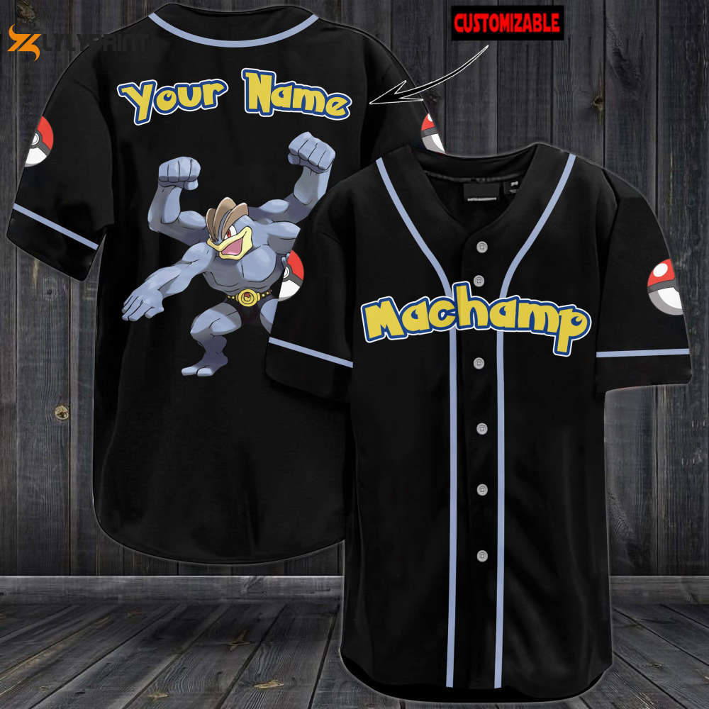 Custom Machamp Baseball Jersey: Perfect Personalized Gift for Men & Women Custom Machamp Baseball Jersey: Perfect Personalized Gift for Men & Women