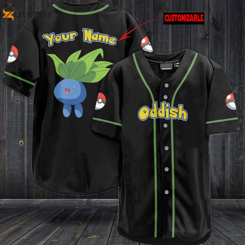 Personalized Oddish Baseball Jersey Personalized Oddish Baseball Jersey