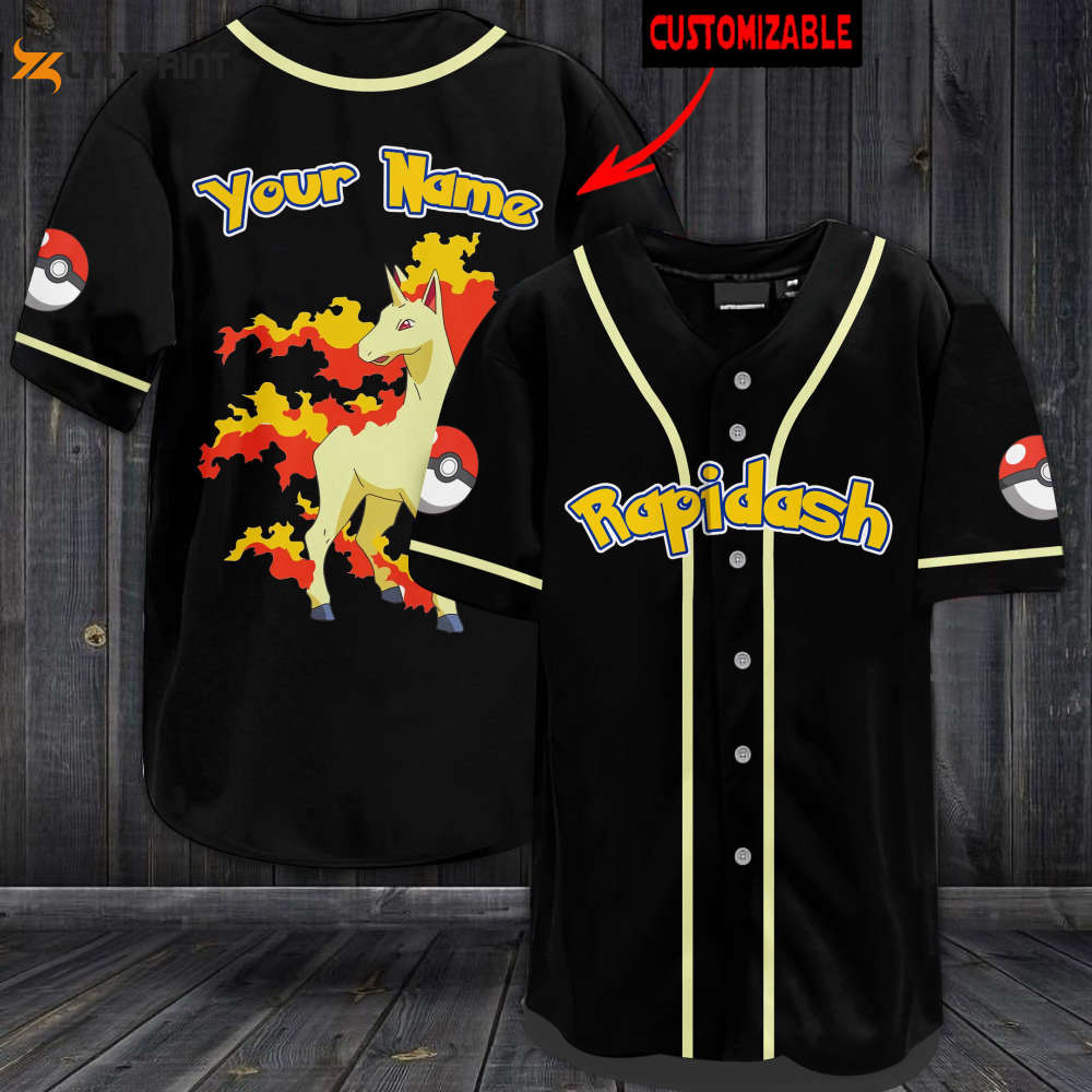 Personalized Rapidash Baseball Jersey Personalized Rapidash Baseball Jersey