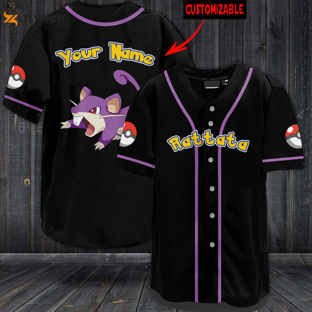 Personalized Rattata Baseball Jersey Personalized Rattata Baseball Jersey