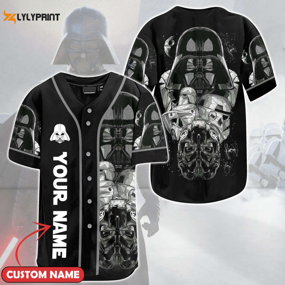 Personalized Star Wars Darth Vader All Over Print Unisex Baseball Jersey Personalized Star Wars Darth Vader All Over Print Unisex Baseball Jersey