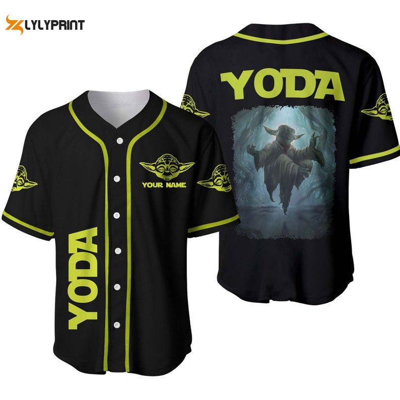 Personalized Yoda Star Wars Floating All Over Print Baseball Jersey Personalized Yoda Star Wars Floating All Over Print Baseball Jersey