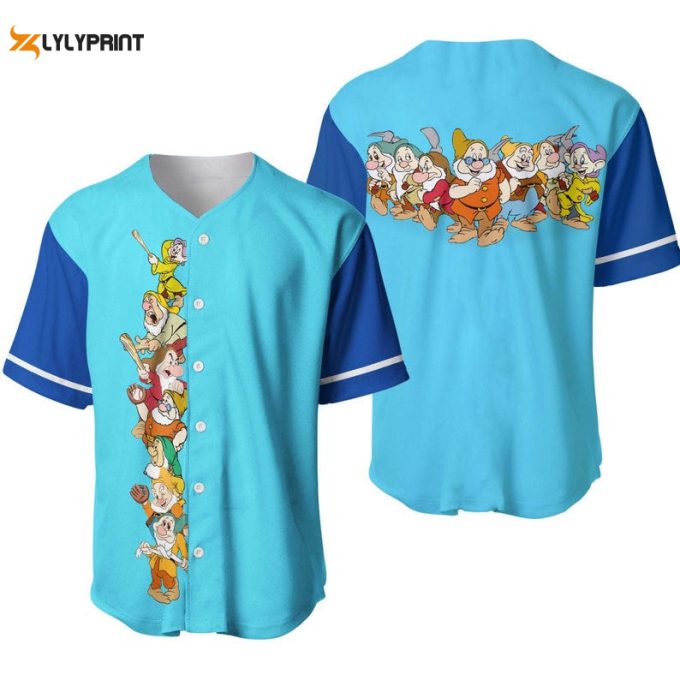 Seven Dwarfs Snow White All Over Print Baseball Jersey