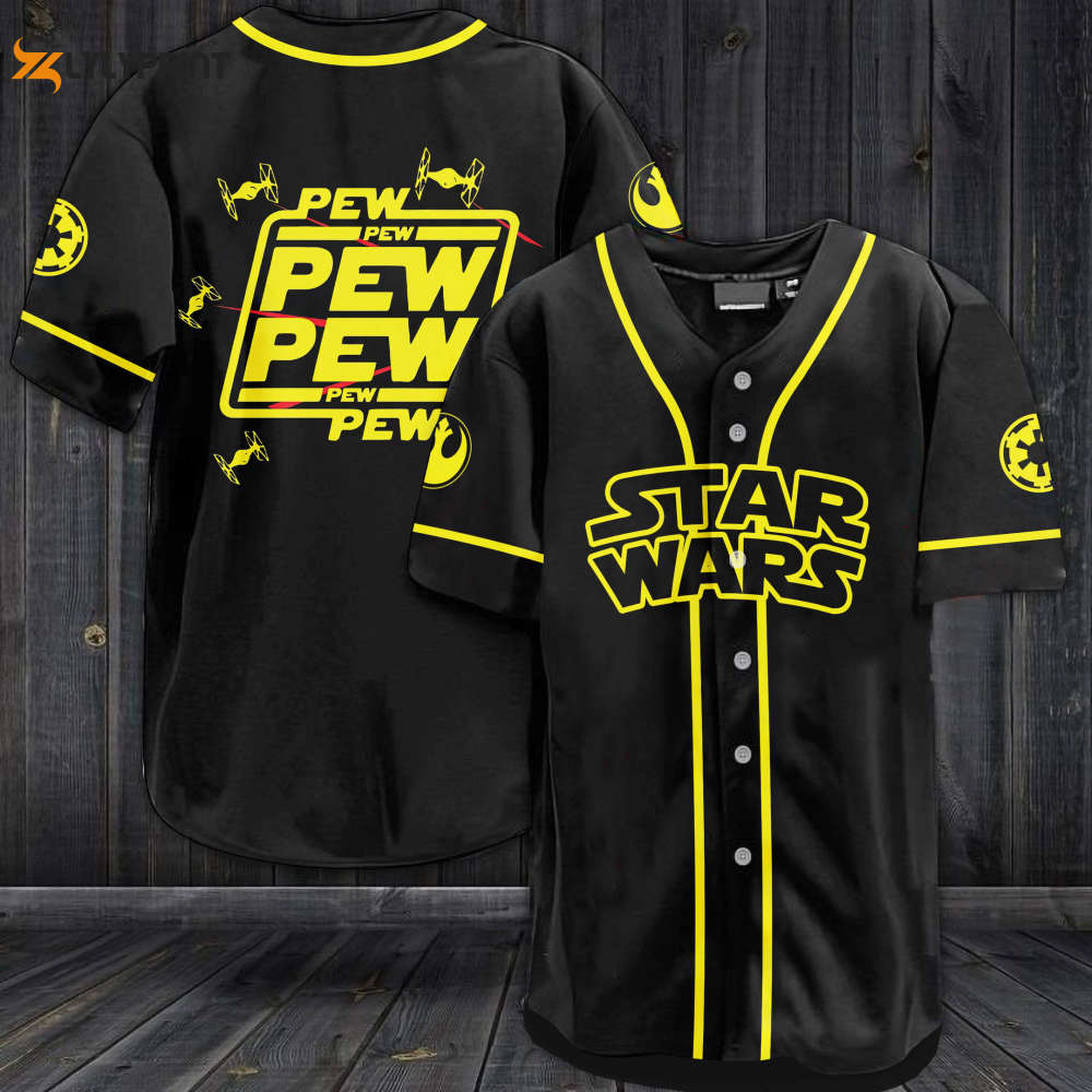 Star Wars Pew Pew All Over Print Unisex Baseball Jersey Star Wars Pew Pew All Over Print Unisex Baseball Jersey
