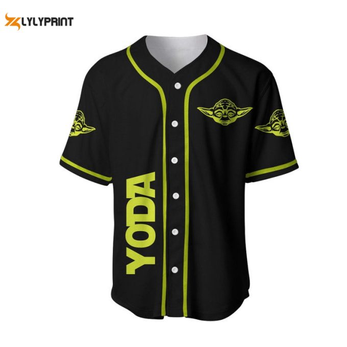 Yoda Star Wars Floating All Over Print Baseball Jersey